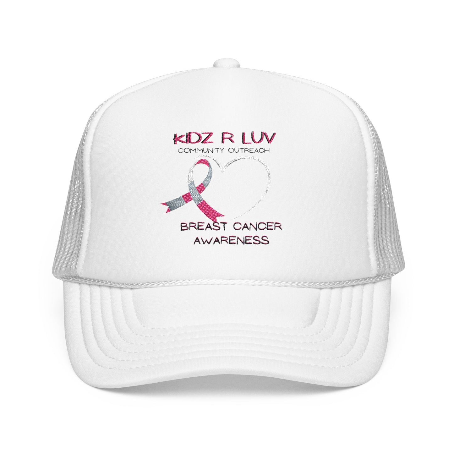 Pink Foam Trucker Hat for Breast Cancer Awareness, Community Outreach, Casual Cap, Gift for Her, Supportive Fashion