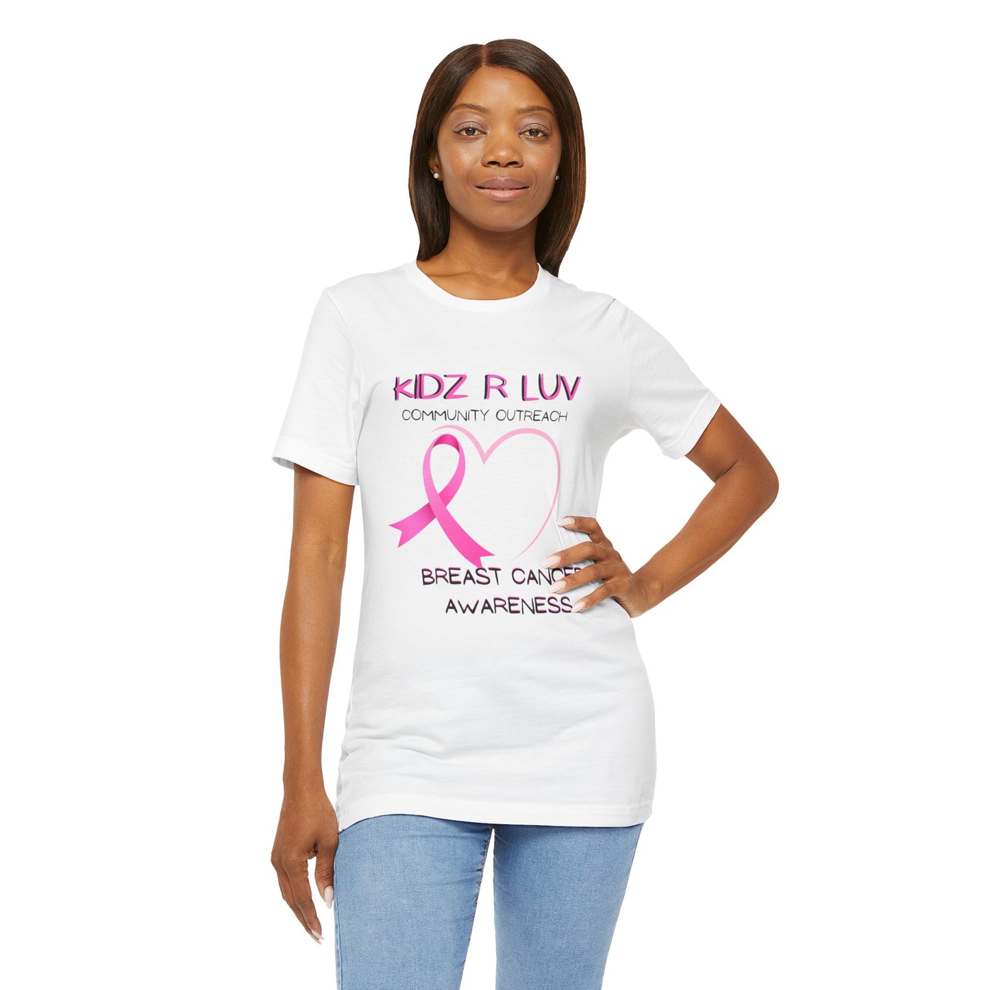 Breast Cancer Awareness Tee, Unisex Jersey Short Sleeve Tee, Pink Ribbon Shirt, Support Breast Cancer, Community Outreach Apparel, [...]