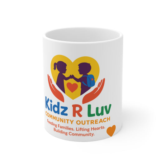 Community Outreach Mug - Kidz R Luv - Family & Heartwarming Gift, Supportive Gesture, Charity Mug, Kids' Empowerment